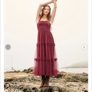 Altar'd State Burgundy Maxi Dress